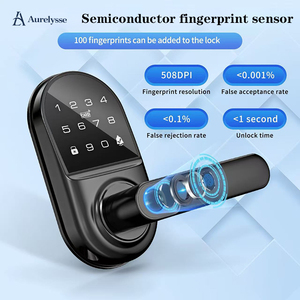 Serrure intelligente Tuya Aurelysse à installation facile, biométrique, par empreinte digitale, mot <span class=keywords><strong>de</strong></span> <span class=keywords><strong>passe</strong></span> numérique, poignée <span class=keywords><strong>de</strong></span> porte, haute sécurité, prix usine, OEM/ODM - Product Image 2