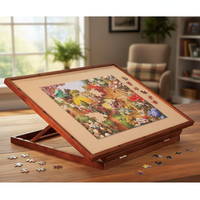 Table de jeu éducative en bois pour enfants, transfrontalière, grande, pliable et rotative, avec plateau d'assemblage