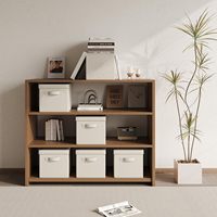 Boîtes de rangement pliables en tissu (avec couvercle) faciles à nettoyer avec poignées, capacité 20-35L, pour vêtements et jouets, vente en gros