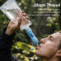 Purificateur d'eau portable Qunature pour l'extérieur, kit d'eau potable, capacité 1500L, filtration 0,01 micron, équipement de survie en milieu sauvage, urgence