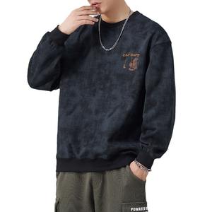 Nouveau <span class=keywords><strong>Sweat</strong></span>-shirt en <span class=keywords><strong>molleton</strong></span> de coton pour homme, collection Automne-Hiver 2024, à col rond, manches longues, coupe ample, grande taille, avec motif lettres imprimé numériquement - Product Image 5