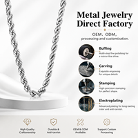 Chaîne torsadée en acier inoxydable sur mesure, fabrication en usine, accepte les tailles personnalisées, placage PVD OEM, accessoires de quincaillerie à maillons torsadés, bijoux