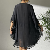 Robe de plage transparente en dentelle courte, à col en V profond, taille plus, pour femmes, fabriquée à la main, respirante, réversible