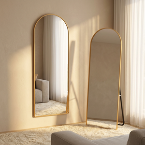 Specchio da Trucco Arcuato Retro Moderno, da Terra e Parete – Specchio per Cosmetici - Product Image 1