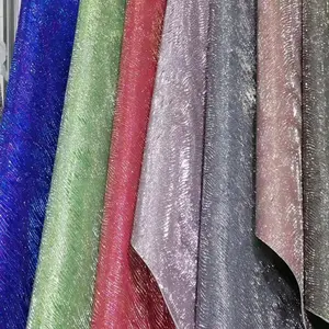 Çok renkler mevcut PU dikiş kullanımı lamine Glitter deri çanta ve ayakkabı için