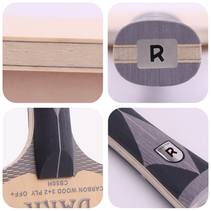 Racchetta da Ping Pong REACTOR DARK CB50H a 5 Strati in Carbonio Hinoki Kiri 156x150mm OFF+ Attacco Veloce per Mano Destra - Product Image 5