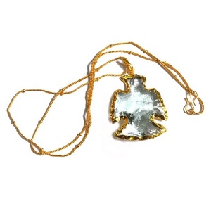 Collar de puntas de flecha de Aqua Eagle, collar de puntas de flecha de vidrio natural - Product Image 1