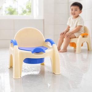 Siège de toilette portable en plastique PP pour bébé, chaise d'apprentissage de la propreté, motif uni, pour garçons et filles, écologique, durable et facile à utiliser - Product Image 3