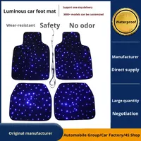 Tapis lumineux à fibres optiques étoiles scintillantes LED, lumière LED RGBW, lumière décorative imperméable antidérapante pour voiture avec télécommande APP