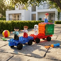 Figurines magnétiques de qualité supérieure en gros, blocs de construction magnétiques, mini briques, poupées de dessin animé en plastique, figurines d'action