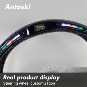 Volant de voiture en fibre de carbone forgée <span class=keywords><strong>rouge</strong></span> personnalisé avec LED intelligentes, style sportif pour <span class=keywords><strong>Mini</strong></span> F54 F55 F56 F57 F60 <span class=keywords><strong>Cooper</strong></span> S Clubman ONE - Product Image 3