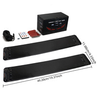 Nouveaux éclairages LED flexibles pour écran automobile 12V USB, affichage publicitaire pour voiture, contrôle par application, design œil de démon pleine couleur