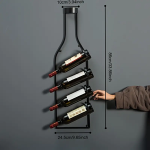 Rak anggur antik 4-botol dinding dekorasi <span class=keywords><strong>Bar</strong></span> kreatif untuk rumah restoran tampilan penyimpanan anggur untuk hadiah penggunaan toko rumah tangga - Product Image 2