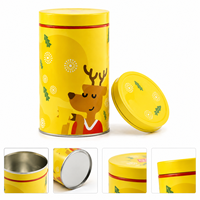 Boîte de rangement en métal avec couvercle hermétique en tôle ronde imprimée sur mesure pour l'emballage du thé, du café et des boissons