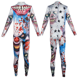 Costume d'Halloween unisexe en spandex imprimé en 3D de Clown Mutant Terrifiant pour Jeu de Rôle - Product Image 5