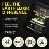 Gummies de Shilajit et Ashwagandha de l'Himalaya Pur pour Adultes, pour le Soutien Immunitaire et l'Énergie