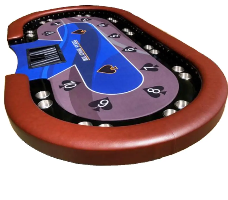 Mesa de póker de alta calidad, mesa personalizada de fábrica para juegos de azar