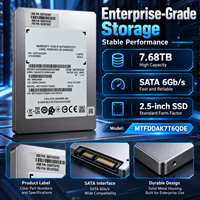 SSD Lenovo Original Pull Enterprise 7.68TB 2.5" SATA 6Gb/s Model 5210 MTFDDAK7T6QDE Solid State Drive