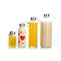Gobelet en verre Simu en gros, ODM OEM, épaissi, en verre sodocalcique, transparent ou givré, bouteille d'eau de camping pour promotion en vrac
