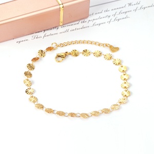 2021 New Design Trendy 18k <b>Gold</b> Plated Ball Charm <b>Anklets</b> Stainless Steel <b>Anklet</b> Jewelry - Product Image 2