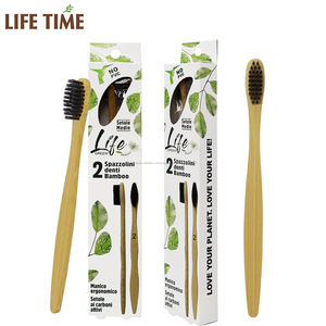 Listo para nave medio Ambiente eco amigable cepillos de bambú Degradable adj Etiqueta Privada bambu con carbón. - Product Image 2