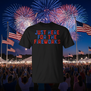Camiseta patriótica de Estados Unidos del 4 de julio, solo por los fuegos artificiales - Product Image 1
