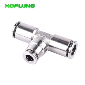 PEG 304 Stainless Steel Trachea <b>Quick</b> <b>Connector</b> <b>Quick</b> Plug Fittings Pneumatics Tee Variable Diameter Joint Butt Joint Component - Product Image 3