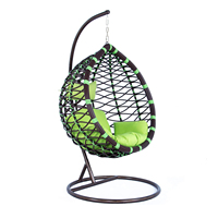 Luxe Balcon Cour Jardin Mobilier D'extérieur Rotin Suspendu Oeuf Chaise Avec Support Patio Balançoires Bascule Panier Hamac Chaise