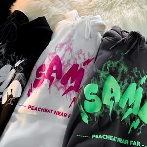 <span class=keywords><strong>Felpa</strong></span> Loveda Streetwear <span class=keywords><strong>felpa</strong></span> Unisex stampa lettere peso massimo in tinta unita <span class=keywords><strong>con</strong></span> cappuccio cornuto - Product Image 6