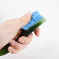 Brosse de nettoyage à poils denses pour fentes profondes, manche en bois, pour bijoux DIY, logo personnalisé OEM