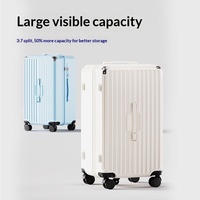 Valise à roulettes multifonctionnelle à quatre roues pour étudiants, grande capacité, avec serrure à combinaison, en PC durable, bagage moderne pour hommes et femmes