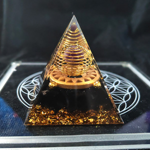 Pirámide de Cristal Kogiya, Artesanía de Resina, Decoración para el Hogar, Adorno de Escritorio, Colección de Regalos - Product Image 3