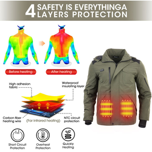 Fabricantes Chinos Guangdong, Ropa Calefactable, Batería, Banco de Energía de 5V-2A/Chaqueta Calefactable - Product Image 5