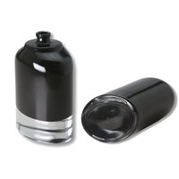 Bouteille de parfum Bouteilles d'huile de conception professionnelle Vaporisateur rond noir elliptique givré 50ml 100ml Bouteille de parfum