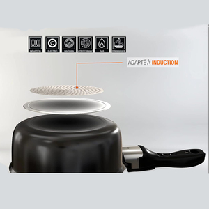 Ensemble de casseroles en céramique antiadhésives modernes de 12 pièces avec couvercles en verre, extérieur en émail rouge, compatible lave-vaisselle et four, pour cuisinières à gaz et à induction - Product Image 6