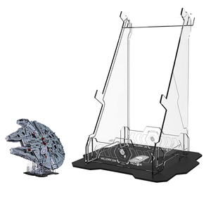 Moderna Espositore Trasparente in Lucite per Modelli di Navi Stellari, Supporto Angolato in Acrilico per Collezione <span class=keywords><strong>Star</strong></span> <span class=keywords><strong>Wars</strong></span> - Product Image 1