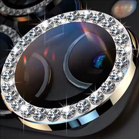 Protection d'objectif d'appareil photo en verre trempé diamanté à couverture intégrale pour iPhone 17 16 15 14 13 12 – Protection d'objectif 3D