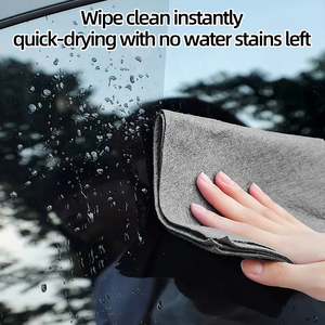 Chiffon de nettoyage multi-usages en microfibre gris pour voiture, fenêtre, cuisine, stock Pologne, livraison directe UE - Product Image 2
