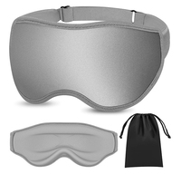 Masker Mata Tidur Busa Memori Lembut Dapat Disesuaikan Tanpa Tekanan Bulu Mata Tanpa Tekanan Mata Elastisitas Tinggi Bernapas Sepenuhnya Menghalangi Cahaya 3