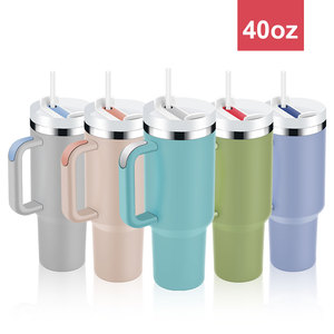 Logo personnalisé 40oz Tasse à bière réutilisable pour l'extérieur Tasse à café de voyage isolée en acier inoxydable avec poignée et couvercle - Product Image 5