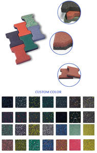 Baldosas de Caucho Antideslizantes para Exteriores <span class=keywords><strong>HUHA</strong></span>, No Tóxicas, para Parques Infantiles, Protección para Mascotas - Product Image 3