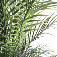 Vente en gros de palmiers artificiels en plastique vert pour intérieur/extérieur, tronc de 150 cm de hauteur, résistant aux UV et durable pour la décoration de la maison et du bureau