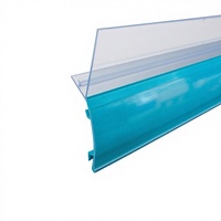 Porte-étiquettes en plastique pour supermarché avec bande de données transparente pour affichage des prix sur les bords des étagères, auto-adhésif robuste