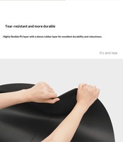 Tapis de yoga ovale en caoutchouc PU avec surface antidérapante mate, tapis d'exercice absorbant les chocs pour le yoga, le Pilates et les entraînements à domicile