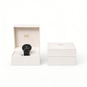 Boîte à montre automatique de luxe, coffret cadeau personnalisé pour bijoux, boîte rigide en cuir PU, coussin en velours pour montre, estampage à chaud, logo personnalisé, vente en gros - Product Image 3
