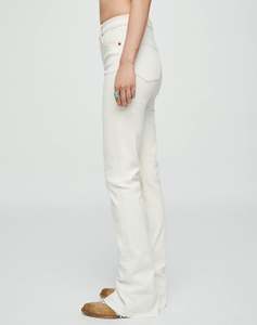 <span class=keywords><strong>Jeans</strong></span> personalizzati Comfort Stretch <span class=keywords><strong>bianco</strong></span> a vita alta a tutta lunghezza lavato dritto Modulare stile stivale <span class=keywords><strong>Jeans</strong></span> elasticizzati Denim da <span class=keywords><strong>donna</strong></span> <span class=keywords><strong>Jeans</strong></span> - Product Image 4