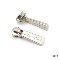 Fabricación de Tiradores de Cremallera Metálicos de Alta Calidad, Etiqueta con Logotipo Personalizado Grabado, con 5 Unidades #   3 #   Accesorios de Ferretería para Bolsos Tipo Slider