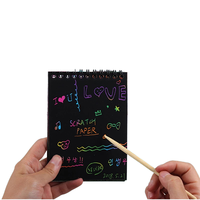 Nouveau carnet de notes pour l'école, bricolage, dessins magiques, carnet à gratter avec crayon