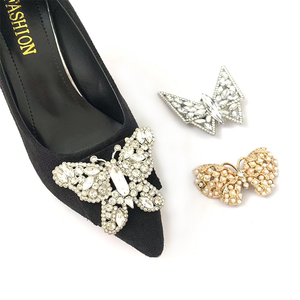Zapatos de tacón alto para mujer, decoraciones, broche de diamantes de imitación de mariposa, hebilla de aleación, precio de fábrica, accesorios de joya para sandalias altas - Product Image 6
