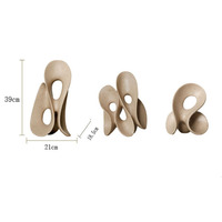 Sculptures abstraites modernes Wave, décorations minimalistes uniques et créatives pour la maison et le bureau, ornements de jardin et de terrasse extérieurs